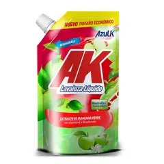 AZUL K - Lava loza Liquido AK-1 Manzana Verde Doypack 360 Ml