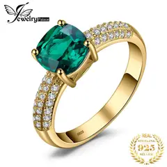 GENERAL - Anillo De Compromiso,Pareja,Novia En Plata 925 Original Esmeralda Rusa