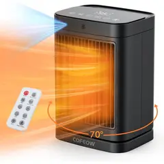GENERICO - Calentador Ambiente Portátil Calefactor Eléctrico PTC 1500W Oscilante