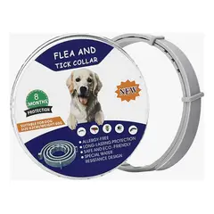 GENERICO - Collar Antipulgas Perros Garrapata Lavable Graduable Mascota