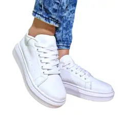 EVEGONZ - Tenis de Mujer Blanco Toda Ocasión