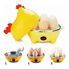 GENERICO - Gallina Eléctrica Huevos Cocidos Vaporera 110v 7 Puestos