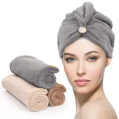 GENERICO - Toalla de microfibra para cabello x1 anti goteo secado rápido térmica