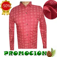 ZAFIRO JEANS - Camisa arabescos roja hombre en promoción