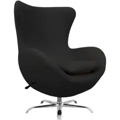 MAGIC CLASS - SILLA POLTRONA EGG MICROFIBRA NEGRO