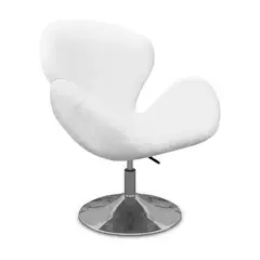 MAGIC CLASS - SILLA AUXILIAR EGG TRÉBOL ECOCUERO BLANCO