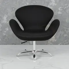 MAGIC CLASS - SILLA AUXILIAR EGG TRÉBOL ECOCUERO NEGRO