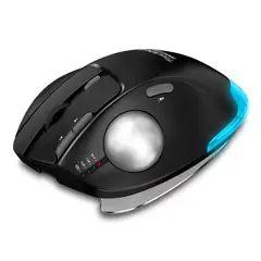 ZELOTES - Mouse Ergonómico Trackball F33 Bluetooth Recargable Inalámbric