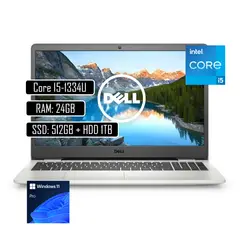 DELL - PORTATIL INSPIRON Intel Core i5-1334U Ram 24GB SSD 512GB - 1TB HDD 156 - WIN11 PRO