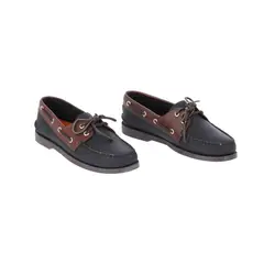 LA CHAQUETERIA - Zapatos Náuticos en Cuero Negro & Cafe Oscuro Lchz10