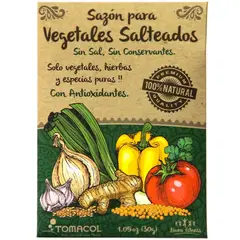 TOMACOL - Sazón Vegetales Salteados x 30 Grs -
