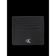CALVIN KLEIN - Tarjetero negro de Cuero con RFID