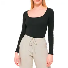 DKNY - Blusa Para Mujer Blk Negro Elegante Con Algodón Estilo