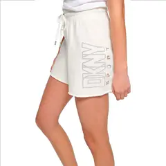 DKNY - Short Para Mujer Wmn Blanco Casual Con Algodón Fresco