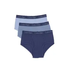 CALVIN KLEIN - Pack azul de 3 calzoncillos para niño
