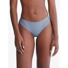 CALVIN KLEIN - Tanga gris invisible con logo en el lateral