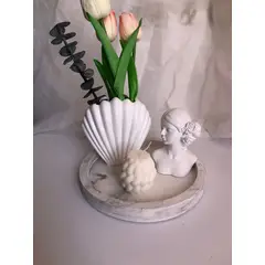 DECORACIONES ALE Y GABI - CENTRO DE MESA DECORATIVO AMAR Y TULIPANES