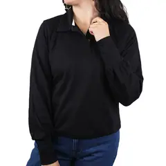 LEC LEE - Camiseta polo manga larga para mujer