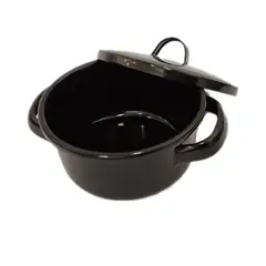 MACUIRA - Cacerola con tapa 450 ml en Peltre Negra