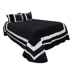 HOMETEX - TENDIDO ANDA LUCIA FULLQUEEN NEGRO