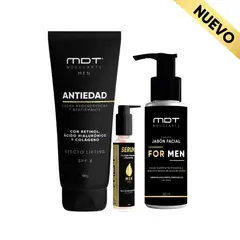 MODELARTE - Kit Facial Jabon Crema Antiedad Serum Hombre