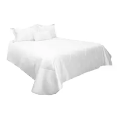 HOMETEX - TENDIDO SATIN GOLD SEMIDOBLE BLANCO
