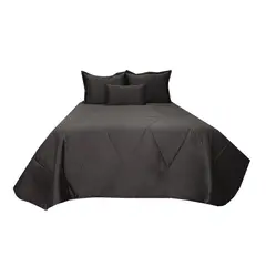 HOMETEX - TENDIDO SATIN GOLD SENCILLO GRIS OSCURO