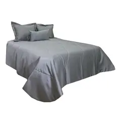HOMETEX - TENDIDO SATIN GOLD SENCILLO PLATA