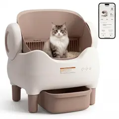 PET GENIUS - Arenero Gatos Automático Con Autolimpieza Control Por App Wifi