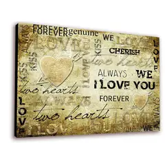 ART INDUSTRY - Cuadro 50x30cms Decorativo Love You