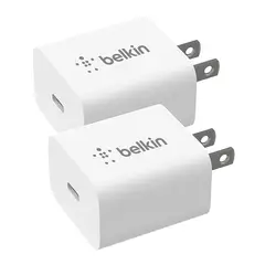 BELKIN - Cargador 20w Usb-c Carga Rápida Paquete De 2 Unidades