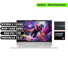 ASUS - PORTATIL E1504FA AMD RYZEN 5 7520U RAM 16GB LPDDR5 SSD 1TB PANT 15,6"