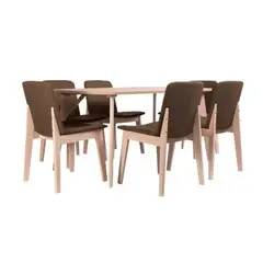 MUEBLES FIOTTI - Juego de comedor 6 puestos Cedro Miel Esther