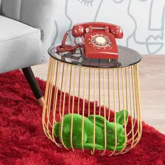 MUEBLES FIOTTI - Mesa Auxiliar Redonda Alie