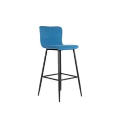 MUEBLES FIOTTI - Silla Bar Alta Azul Denny