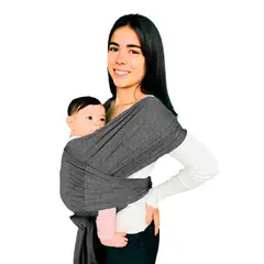 COZYTOS - Fular y porta bebe AJUSTABLE PLUS-Carbón- mundo bebe