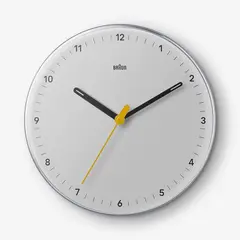 BRAUN - Reloj De Pared Con Mecanismo Silencioso Blanco