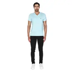 LA CHAQUETERIA - Camiseta Paralela Slimfit Verde Turquesa