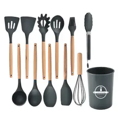 DAYOSHOP - Set 12 Utensilios De Cocina Silicona Resistente Calor Juego