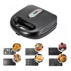 HOME ELEMENTS - Sanduchera 6 en 1 Maquina Waflera