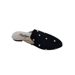 GENERICO - Mocasines plateados con taches plata