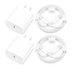 GENERICO - 2 Cargadores Con Cable USB-C 20W Compatible con IPhone