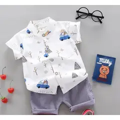 LUSOLSI - Prendas niños ropa conjuntos de vestir bebes elegantes camisa pantalon