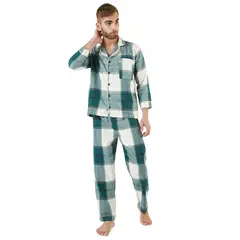 SANTANA - Pijama Hombre Leñadora Verde