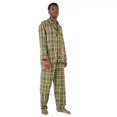 SANTANA - Pijama Hombre Leñadora Verde