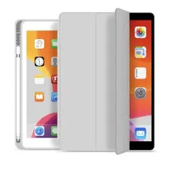 GENERICO - Estuche Para iPad 10.2 7, 8 y 9 Gen Con Espa + Vidrio Ceramico - Gris