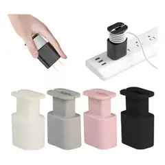 GENERICO - FORRO PROTECTOR SILICONA PARA CARGADOR IPHONE GRIS