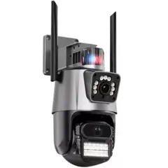 GENERICO - Cámara De Seguridad Exterior Doble Lente App Icsee