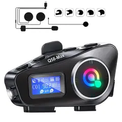 GENERICO - Intercomunicador Para Moto Q58 Rgb Musica Bluetooth 25 Horas
