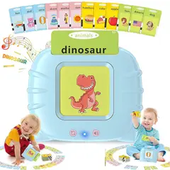 GENERICO - Lector Bilingue Tarjetas Interactivas Ingles Español AZUL